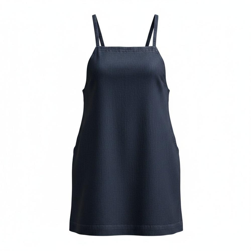 Eileen‎ Fisher Dark Wash Organic Cotton Denim Midi Dress XL Dark Indigo Jumper